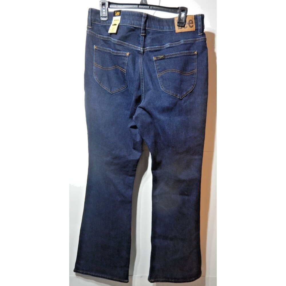 NWT Lee Ultra Lux Comfort Bootcut Jeans Women’s 16 Medium Dark Wash